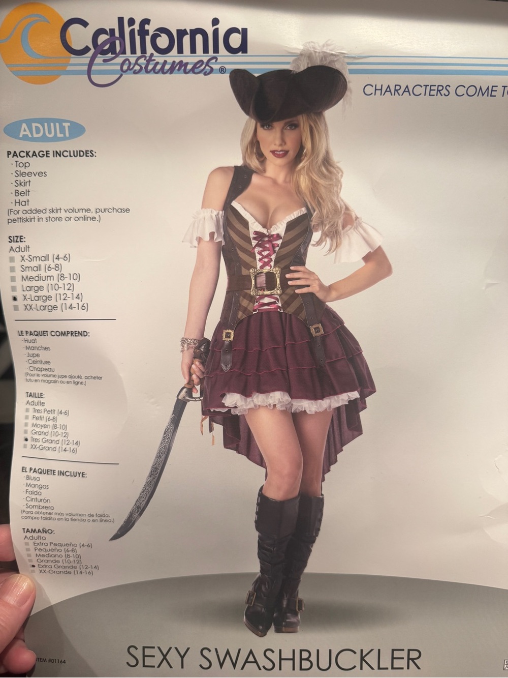 California Costumes Sexy Swashbuckler Womens Pirate Halloween Costume XL
